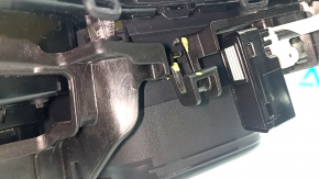 Kia EV6 22-24 black and gray center console trim with cup holders, backlit, cracks, scratches, paint blistering