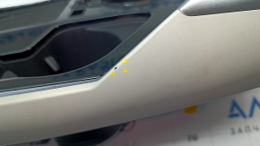 Kia EV6 22-24 black and gray center console trim with cup holders, backlit, cracks, scratches, paint blistering