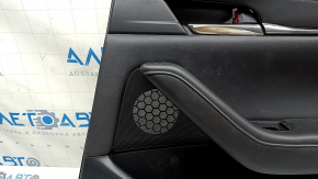 Rear right door panel for Mazda 3 20-22 4D, black leather, Mexico built, needs cleaning, scratches