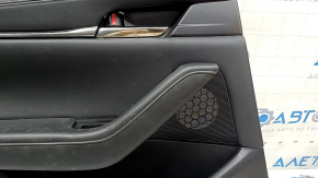Rear left door panel, Mazda 3 20-22 4D, black leather, Mexico built, needs cleaning, scratches