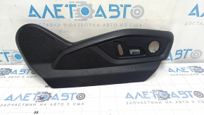 Right side passenger seat trim for Audi Q7 16-19, black, under lumbar support, scratches