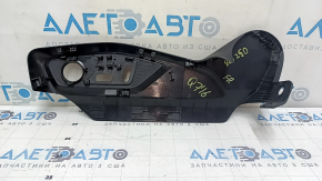 Right side passenger seat trim for Audi Q7 16-19, black, under lumbar support, scratches