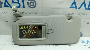 Left visor Mazda 3 19-24 gray, without hook