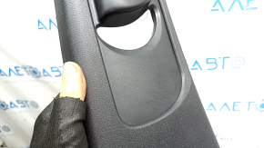 Left center pillar trim, upper belt, Mazda 3 19-24 4d, black, Mexico built, scratches
