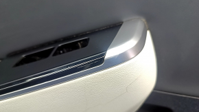 Kia EV6 22-24 black and gray GT-Line rear door panel trim, with glossy black trim and chrome molding, with lighting, Meridian trim, wiring, and lighting unit, scratches