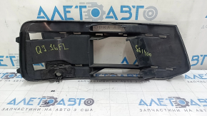 Left front bumper grille for Audi Q7 16-19, chrome, for parking sensors, without radar, without plug, without molding, sand