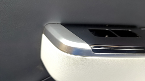 Kia EV6 22-24 black and gray GT-Line rear right door panel trim with glossy black trim and chrome molding, with lighting, Meridian trim, wiring, and lighting unit, scratches