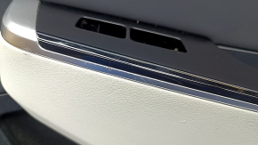 Kia EV6 22-24 black and gray GT-Line rear right door panel trim with glossy black trim and chrome molding, with lighting, Meridian trim, wiring, and lighting unit, scratches