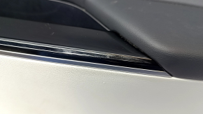 Kia EV6 22-24 black and gray GT-Line rear right door panel trim with glossy black trim and chrome molding, with lighting, Meridian trim, wiring, and lighting unit, scratches