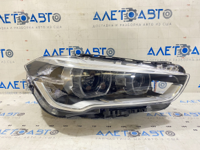 Headlight front right complete BMW X1 F48 16-19 white turn signal, LED TYC