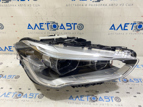 Headlight front right complete BMW X1 F48 16-19 white turn signal, LED TYC
