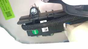 Kia EV6 22-24 black and gray GT-Line rear right door panel trim with glossy black trim and chrome molding, with lighting, Meridian trim, wiring, and lighting unit, scratches