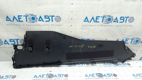 Right side center console tunnel trim for Mazda 3 19-24 4d Mexico built, black, scratches, broken fasteners