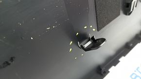 Left side center console tunnel trim for Mazda 3 19-21 4d Mexico built, black, scratches, broken fasteners
