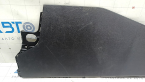 Left side center console tunnel trim for Mazda 3 19-21 4d Mexico built, black, scratches, broken fasteners