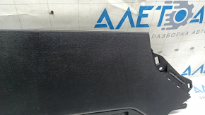 Left side center console tunnel trim for Mazda 3 19-21 4d Mexico built, black, scratches, broken fasteners