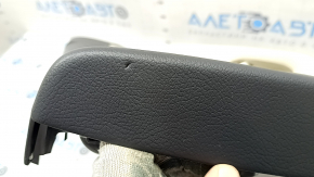 Door trim, rear right card, Mercedes W213 E 17-23, black leather, beige leather insert, beige leather armrest, without curtain, wood insert, Burmester, with overlays and handle, dents, bumper