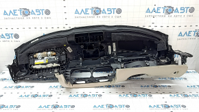 Mercedes W213 E 17-23 front dashboard with AIRBAG, no projection, black with beige, needs cleaning, rusty squib