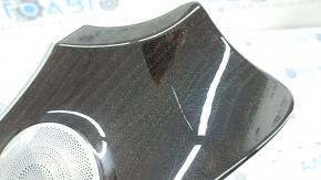 Mercedes W213 E 17-23 front right door trim molding, dark wood, Burmester, scratches, broken mount