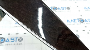 Mercedes W213 E 17-23 front right door trim molding, dark wood, Burmester, scratches, broken mount