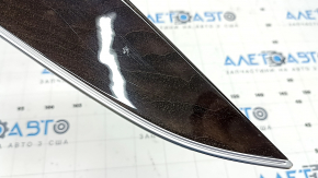 Mercedes W213 E 17-23 front right door trim molding, dark wood, Burmester, scratches, broken mount