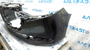 Front bumper, bare, Mazda 3 19-24 4d, black, scratches
