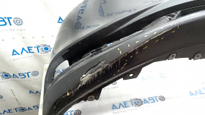 Front bumper, bare, Mazda 3 19-24 4d, black, scratches