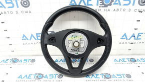 Mercedes W213 E 300/400/43 17-18 bare steering wheel with paddle shifters, non-heated, black leather, scratches, dented, needs cleaning