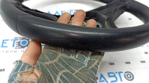 Mercedes W213 E 300/400/43 17-18 bare steering wheel with paddle shifters, non-heated, black leather, scratches, dented, needs cleaning