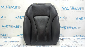 Audi Q7 16-19 driver's seat back upholstery, black leather, perforated, heated, ventilated, scratches