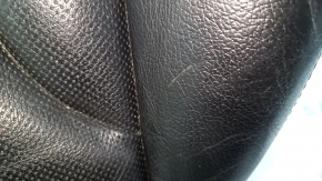Audi Q7 16-19 driver's seat upholstery, black leather, perforated, heated, ventilated, scratched, dented, worn