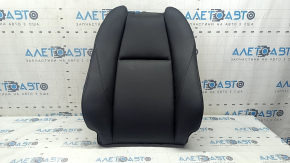 Mazda 3 19-22 driver's seat back upholstery, black leather, with brown stitching, heated