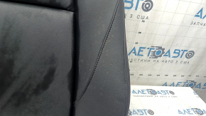 Mazda 3 19-22 driver's seat back upholstery, black leather, with brown stitching, heated, ready to clean