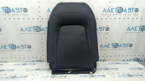 Mazda 3 19-22 driver's seat back upholstery, black leather, with brown stitching, heated, ready to clean