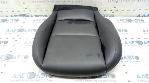 Mazda 3 19-22 driver's seat cushion upholstery, black leather, with brown stitching, heated, ready to clean