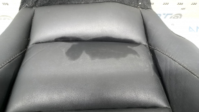Mazda 3 19-22 driver's seat cushion upholstery, black leather, with brown stitching, heated, ready to clean