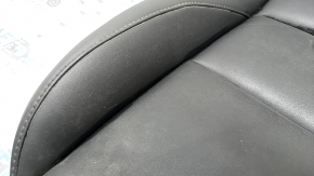 Mazda 3 19-22 driver's seat cushion upholstery, black leather, with brown stitching, heated, ready to clean