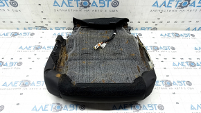 Mazda 3 19-22 driver's seat cushion upholstery, black leather, with brown stitching, heated, ready to clean