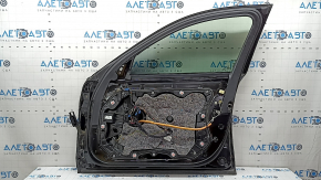 Front right door assembly BMW 5 G30 17-23 keyless, handle without chrome molding, black 668, butt
