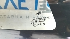 Tesla Model 3 18-20 rear right window, chrome frame, bent and dented frame