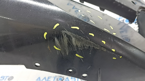 Bare front bumper for BMW 5 G30 21-23 with parking sensors without PMA, Basis, black, fake, broken fasteners, scratches, dented, torn