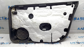 Tesla Model 3 18-20 front left door panel, black leather, Alcantara insert, leather armrest, power window control and door opening button, glossy black, tear, dry cleanable