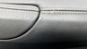 Door trim panel, rear right, complete BMW 5 G30 17-22, black leather, armrest and insert, black leather, wood-like molding, glossy, tears
