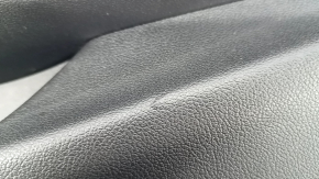 Door trim panel, rear right, complete BMW 5 G30 17-22, black leather, armrest and insert, black leather, wood-like molding, glossy, tears