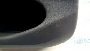 Tesla Model 3 18-20 black leather rear left door trim with speaker, window control, and door release button, stains, and dents