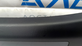 Tesla Model X 16-21 front left inner door sill trim, black, scratches, broken fasteners