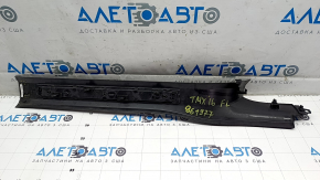 Tesla Model X 16-21 front left inner door sill trim, black, scratches, broken fasteners