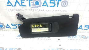 Left sun visor for BMW 5 G30 21-23, black, without hook