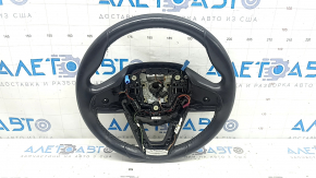 BMW 5 G30 17-23 black leather steering wheel, heated, worn, scratches, tears