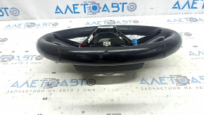 BMW 5 G30 17-23 black leather steering wheel, heated, worn, scratches, tears